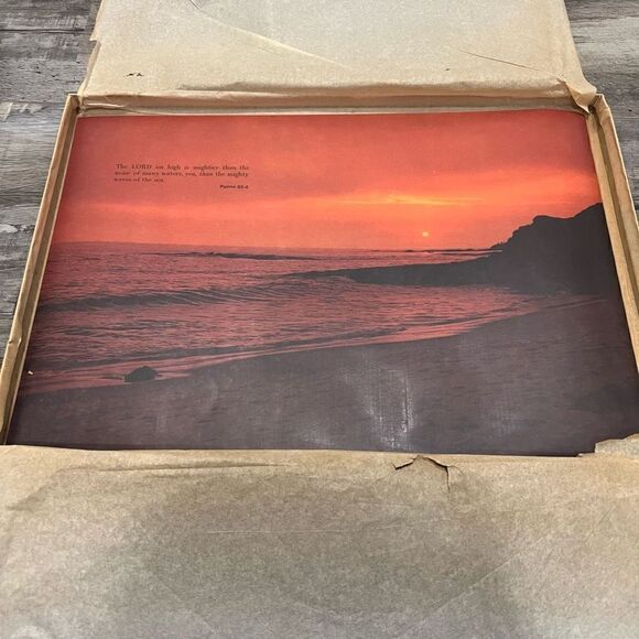 Set of 6 vintage permanent plastic coated inspirational placemats - Picture 11 of 11